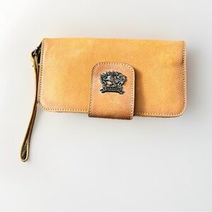 Brown Leather Wristlet by Brahmin